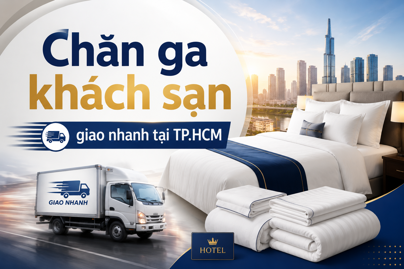 Chăn ga khách sạn giao nhanh tại TP.HCM