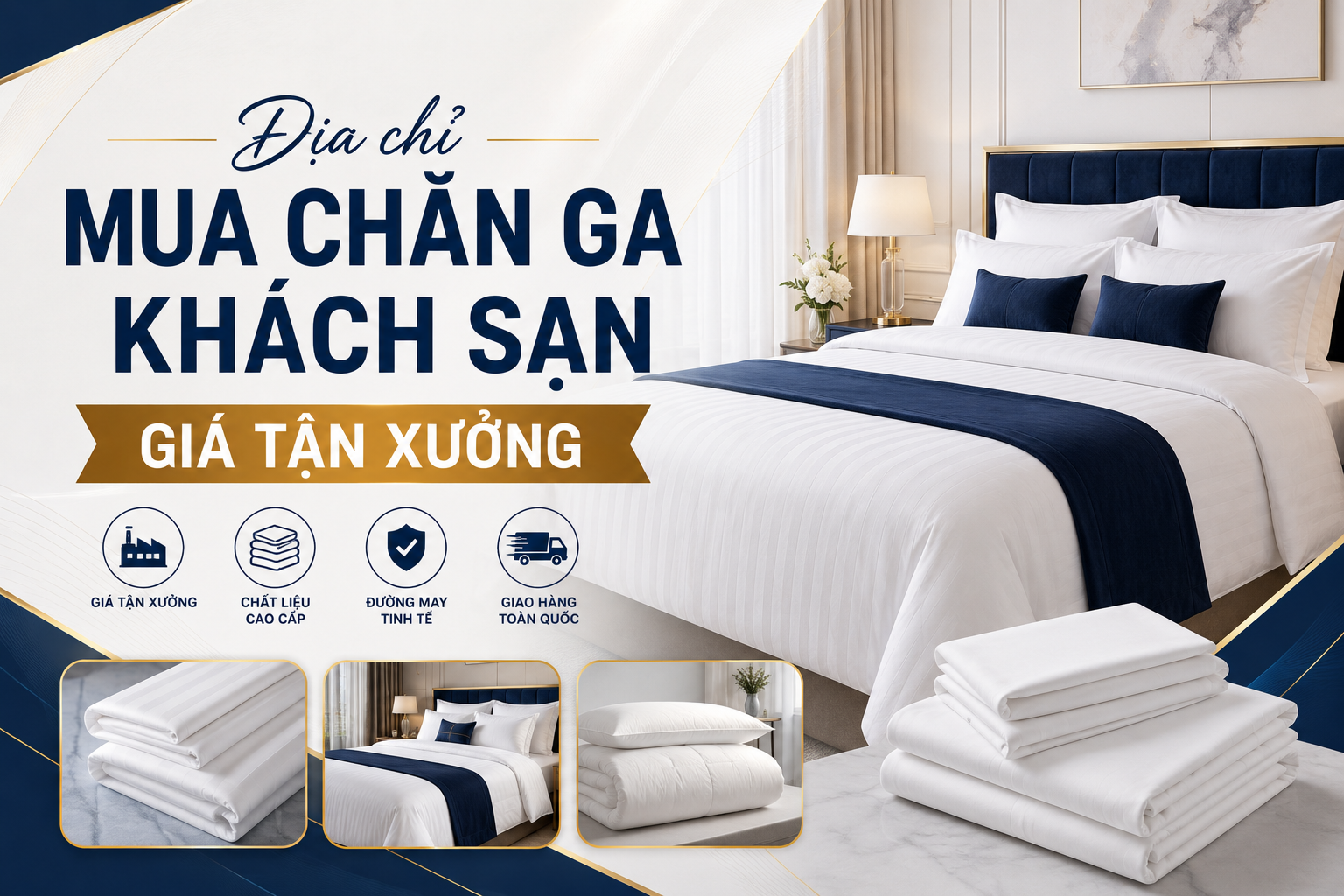 Địa chỉ mua chăn ga khách sạn giá tận xưởng