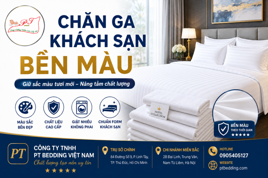 Chăn ga khách sạn bền màu