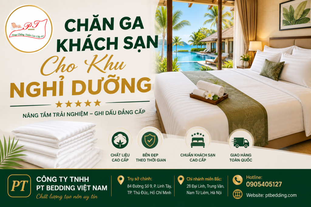 Chăn ga khách sạn cho khu nghỉ dưỡng