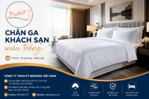 Chăn ga khách sạn màu trắng