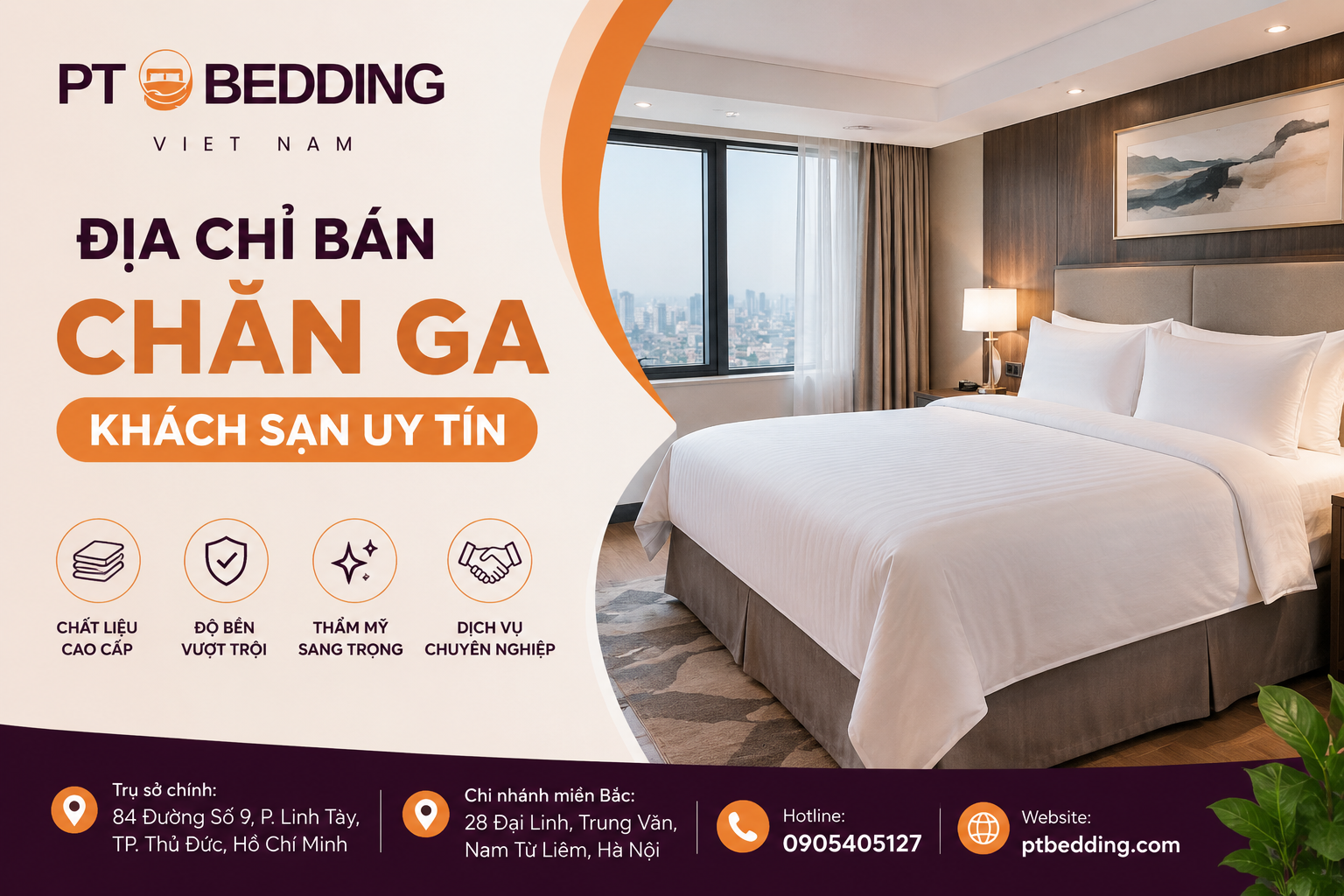 Địa chỉ bán chăn ga khách sạn uy tín