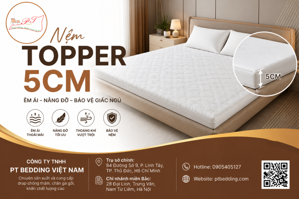 Nệm topper 5cm