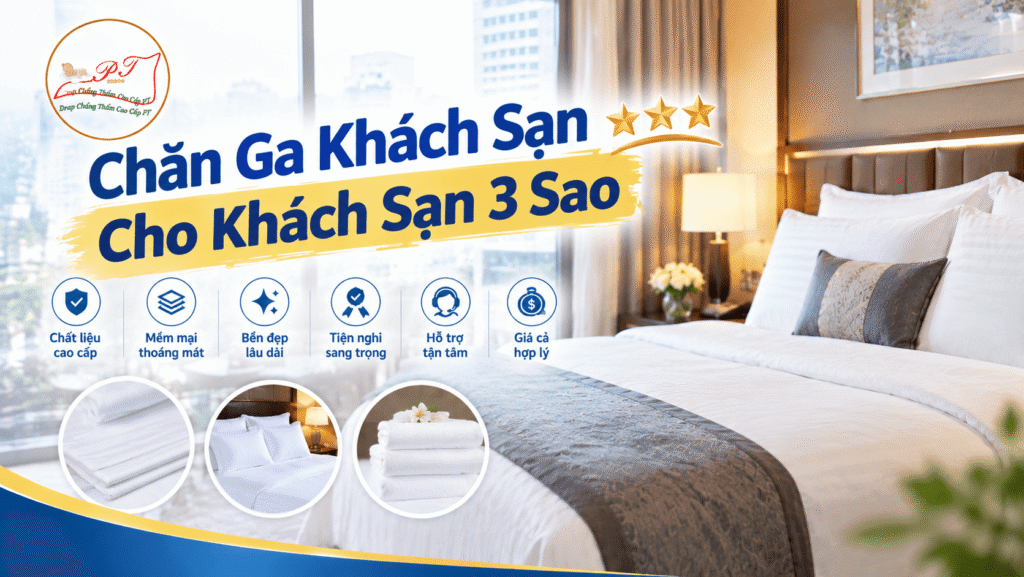 Chăn ga khách sạn cho khách sạn 3 sao