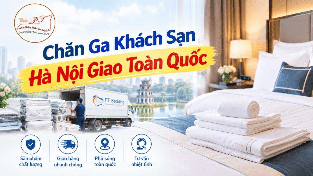 Chăn ga khách sạn Hà Nội giao toàn quốc