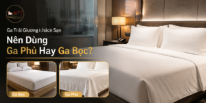 Ga trải giường khách sạn nên dùng ga phủ hay ga bọc?