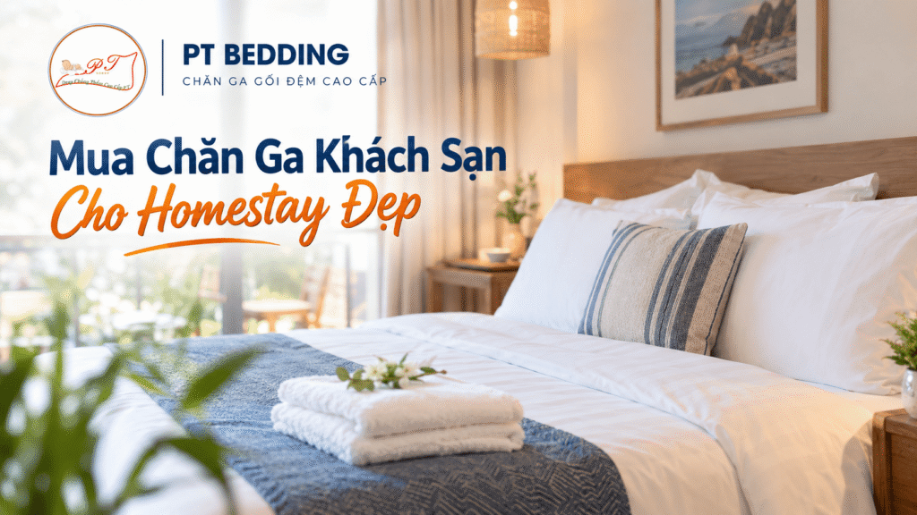 Mua chăn ga khách sạn cho homestay đẹp