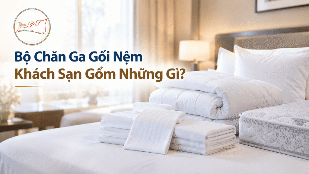 Bộ chăn ga gối nệm khách sạn gồm những gì